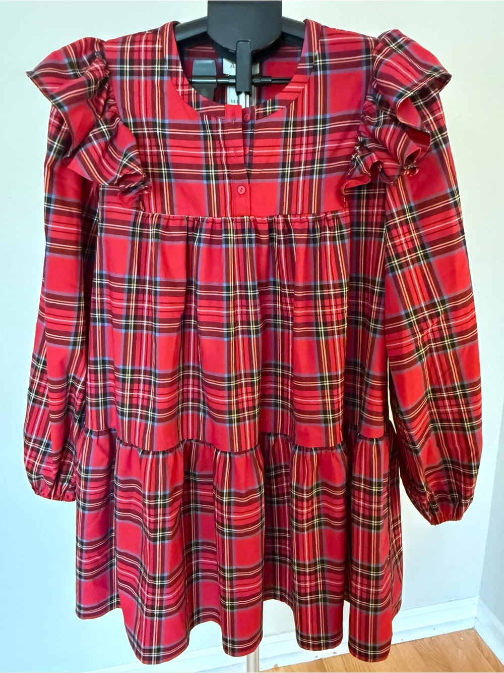 NWT Aura tartan plaid mini dress **RUNS BIG**